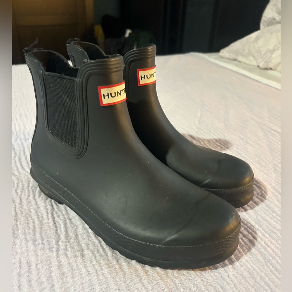 Hunter Black Matte Waterproof Boots